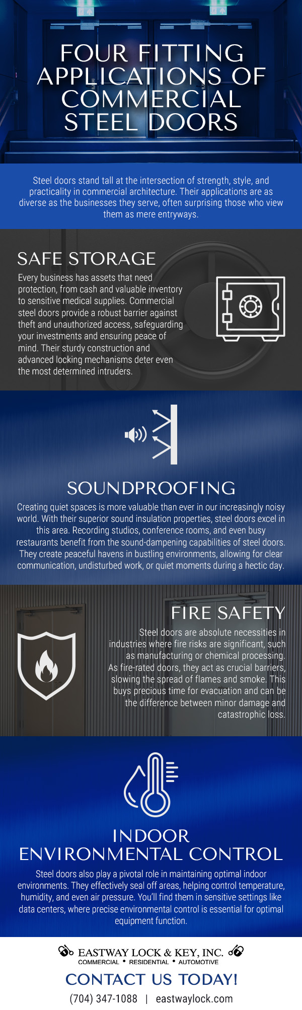 Four Fitting Applications of Commercial Steel Doors [infographic]